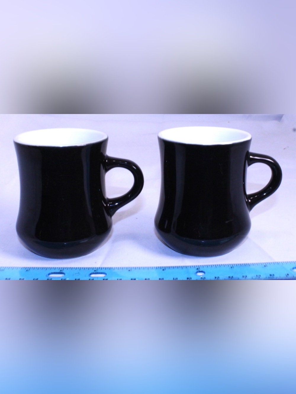 Black Ceramic Mug Set - Sleek Two-Piece Coffee Cups